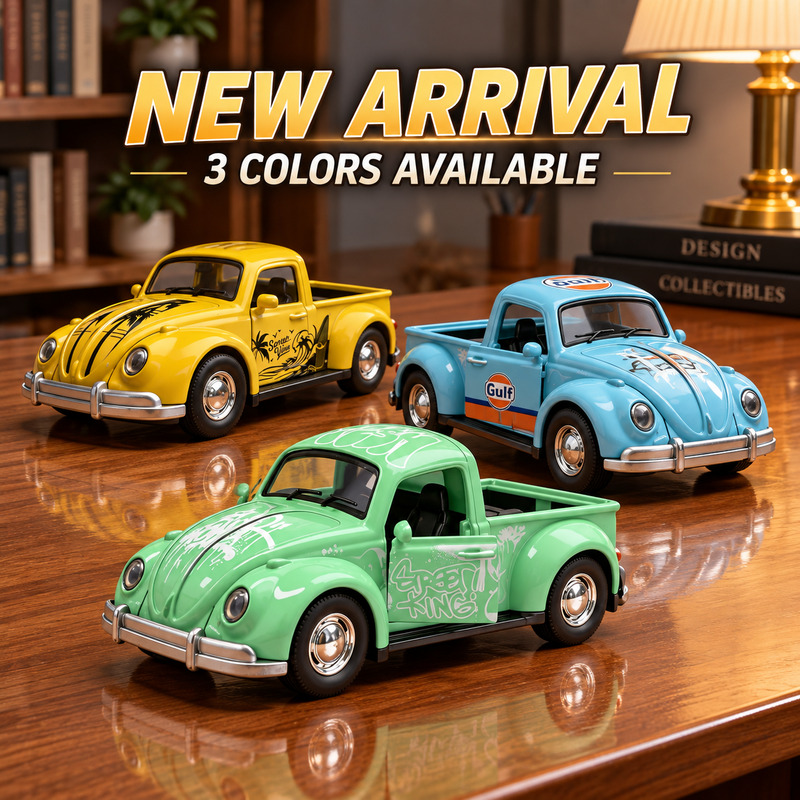 Vintage Collectibles & More Llc Photos - NEW 1:36 Vintage Beetle-Style Pickup Truck