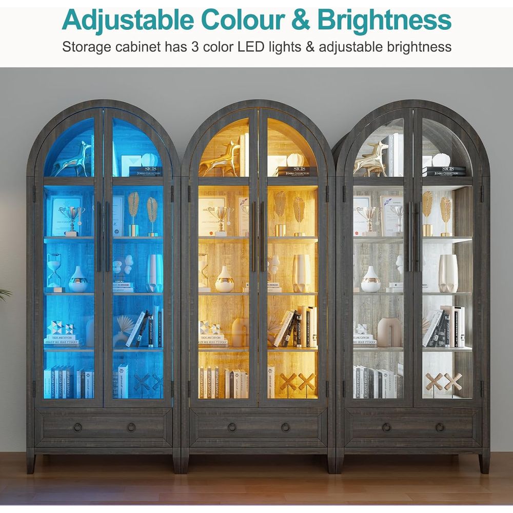 73 Arched Glass Display Cabine - Collectible & Vintage Dolls For Halloween 评论和价格