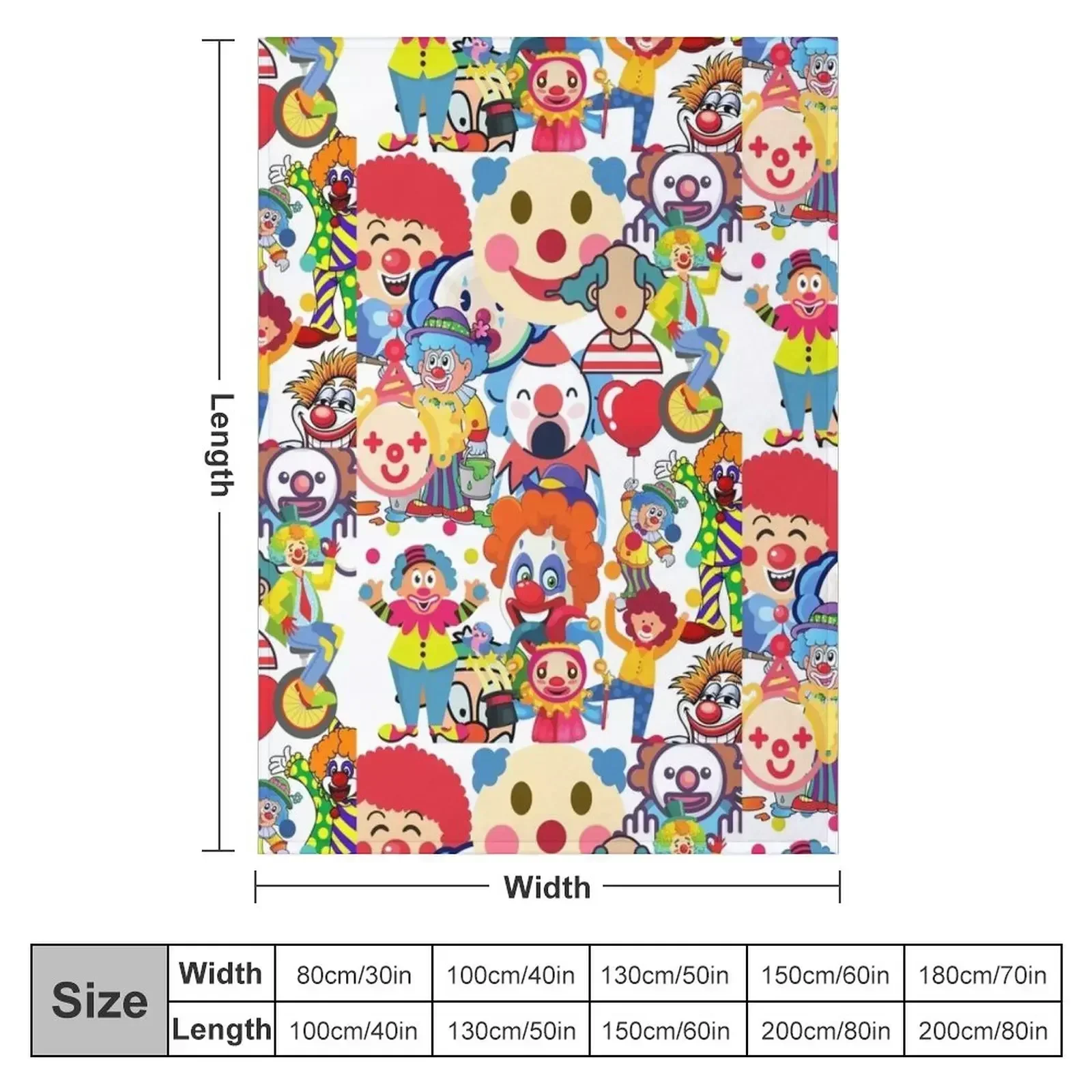Clown Collection Throw Blanket - Vintage Collectible Clowns 评论和价格