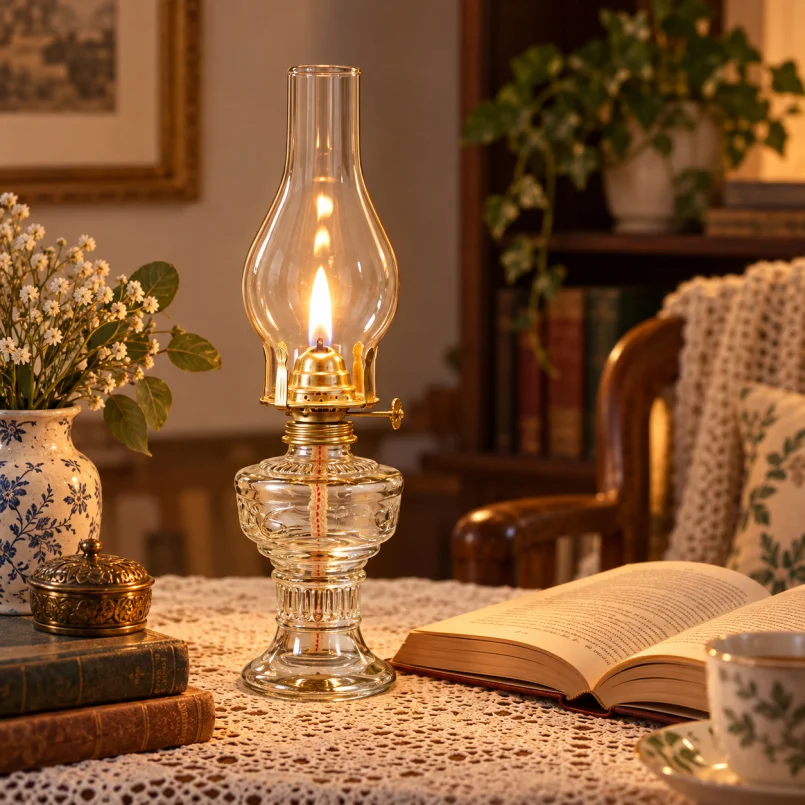 glass Vintage  Lamp Glass Oil  - Collectible Vintage Lamps 评论和价格