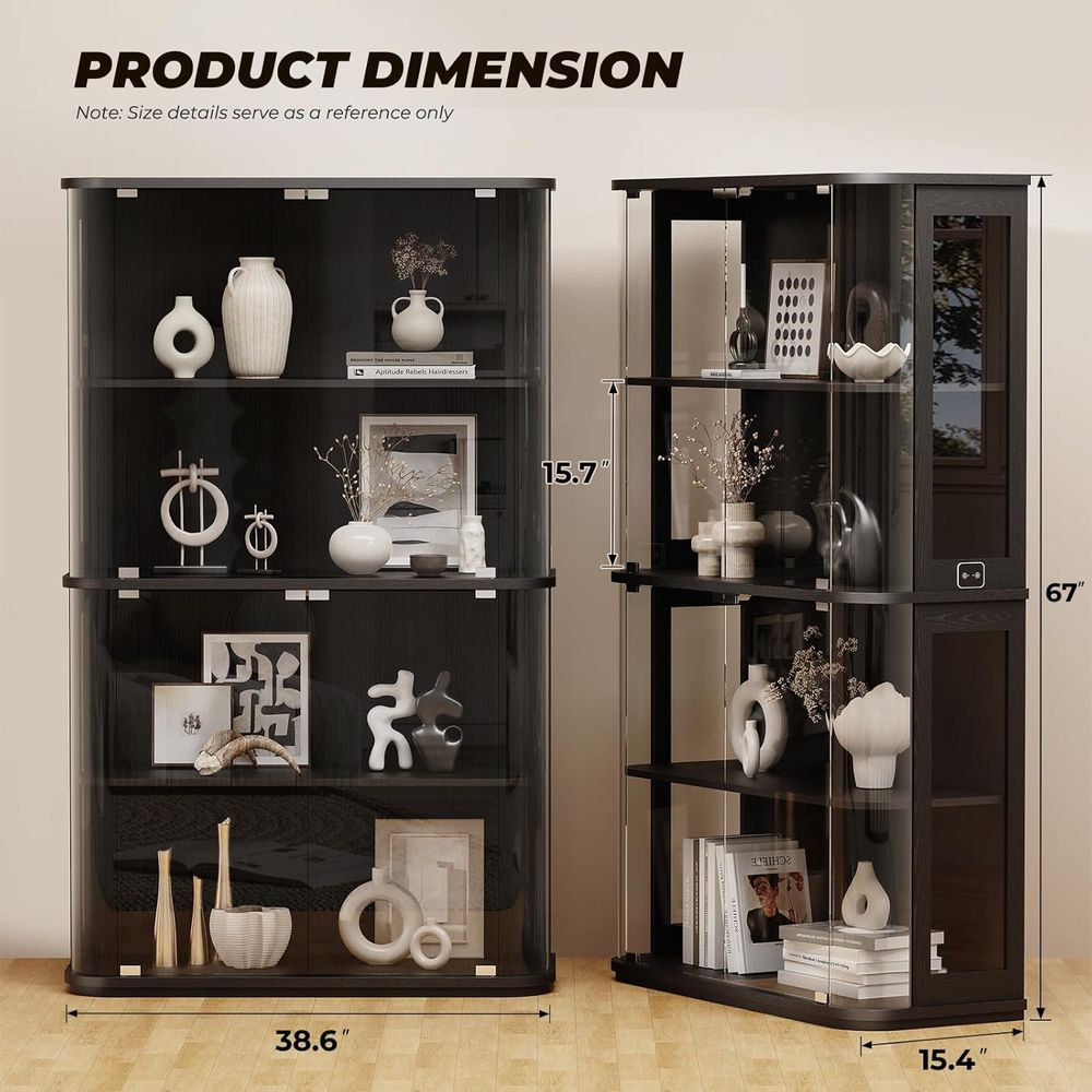 Large Rounded Display Cabinet  - Collectible & Vintage Dolls For Halloween 评论和价格