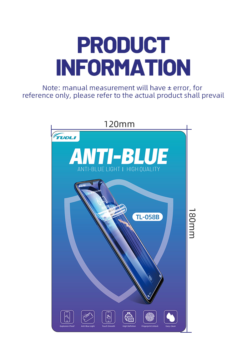 TUOLI TL058 TPU HD Hydrogel Fi - Slide Film 120 评论和价格