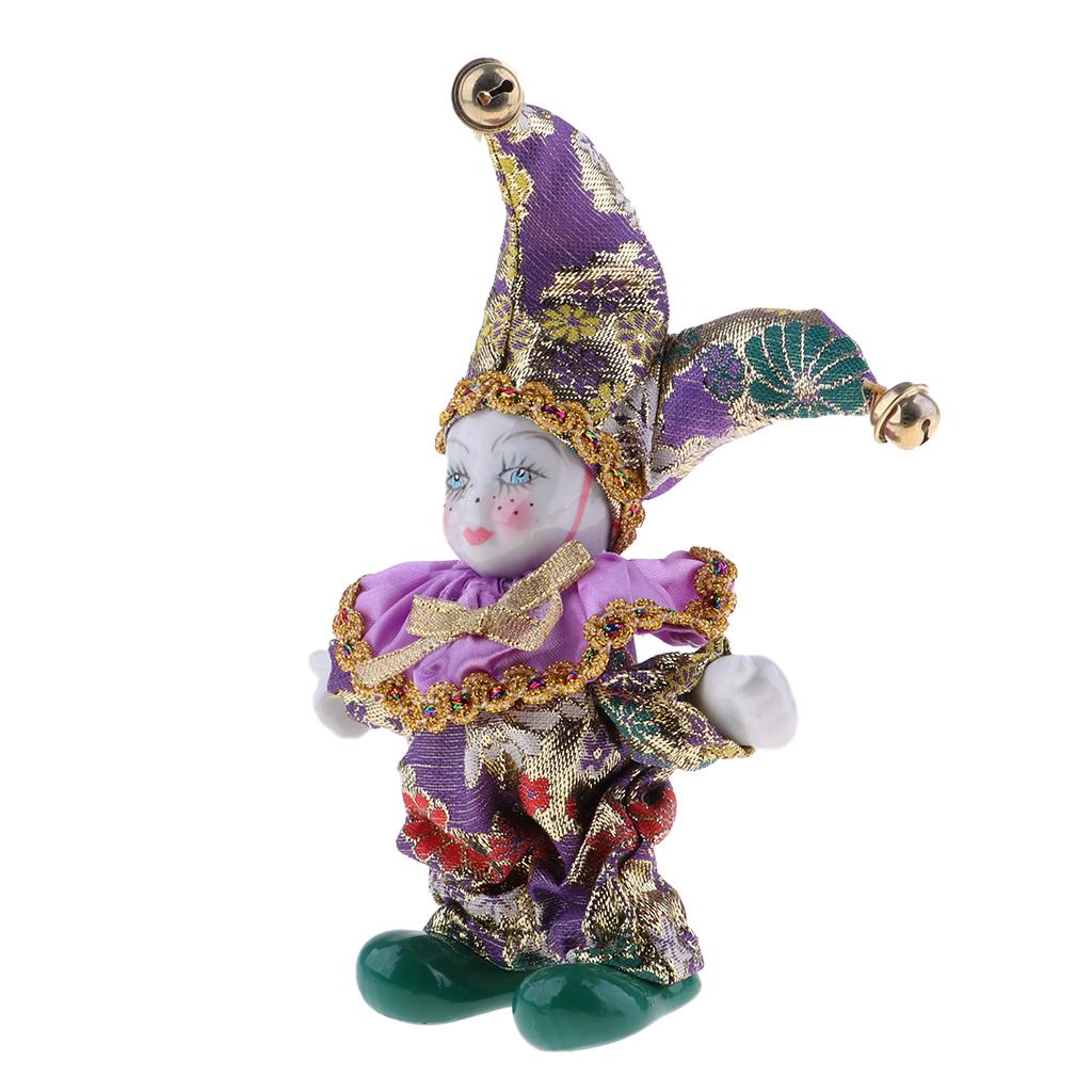 Porcelain Dolls Clown 16cm Col - Vintage Collectible Clowns 评论和价格