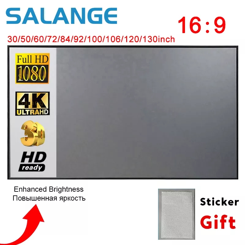 Salange Projector Screen,60 10 - Slide Film 120 评论和价格